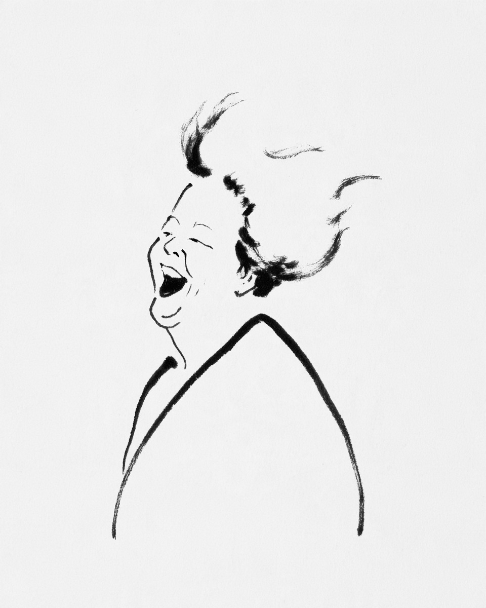 Kei の墨絵。上の粒子はこれを点にしたもの